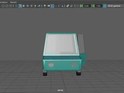 Low Poly Car vehicles in program Free low-poly 3D model