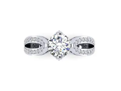 ENGAGEMENT RING ROUND 3D print model