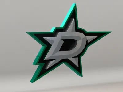 NHL Dallas Stars Team Logo 3D model