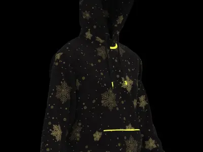Christmas male hoodie 3D model