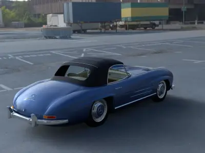 Mercedes 300SL Roadster Top HDRI 3D model