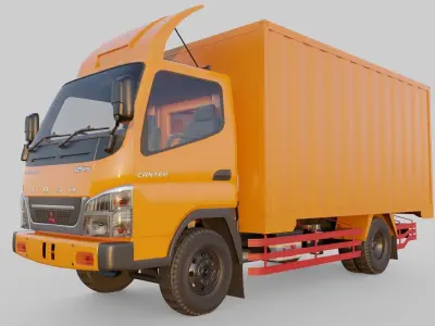 Mitsubishi Fuso Canter Box truck 3D model