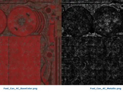 Fuel Can 4C Low-poly 3D model