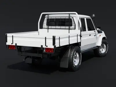 Toyota Landcruiser 79 Series Dual Cab Low-poly 3D model
