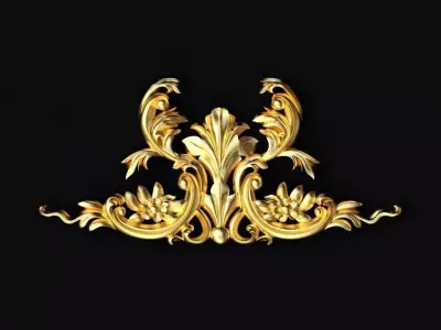 Central decor ornament for furniture 3D model 839