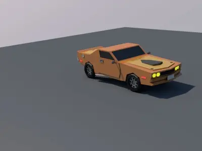 Low Poly Race Car Low-poly 3D model