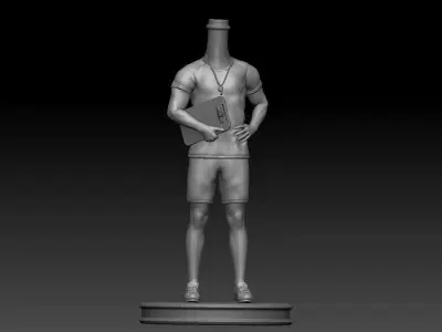 3D Printable Fitness Coach Bubble Head 3D print model