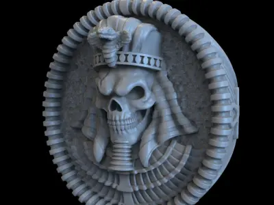 skull ring jewelry Egyptian vol1 3D print model