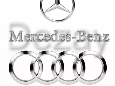 Logo mercedes benz and audi 3D model