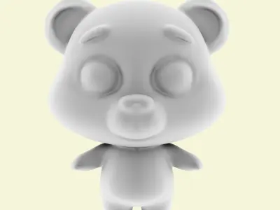 3D cartoon bear 3D model