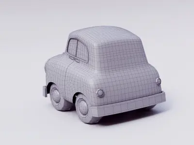 Cartoon Mini Car 1 3D print model