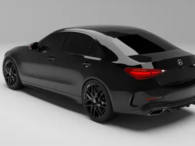 Mercedes Benz C Class HQ Interior 3D model