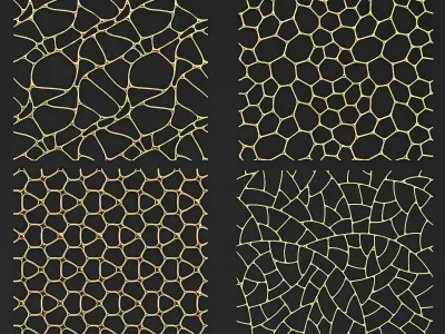 collection of golden lattice 3D model