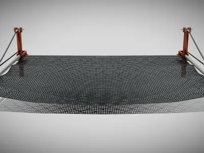 Construction Safety Net - Personnel Fall Net Low-poly 3D model