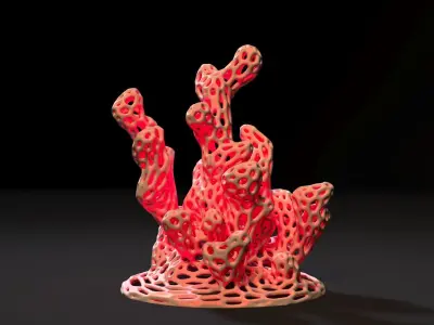 Coral Voronoi decor 3D print model