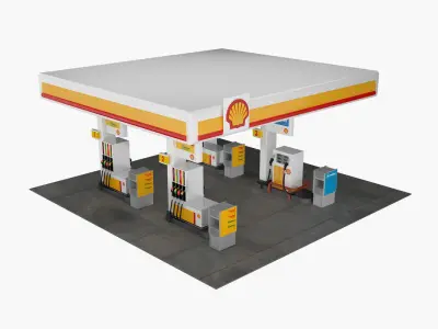 Gas Station 3D model