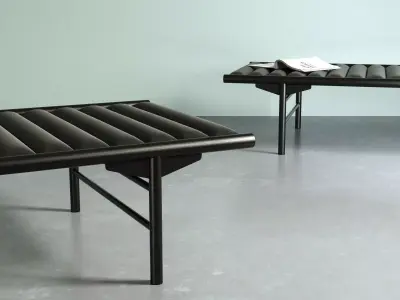 Daybed leather bench 3D model
