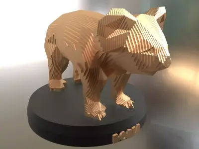 Parametric Koala Low-poly 3D model
