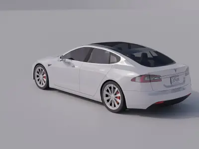 Tesla Model S 2018 Low-poly 3D model