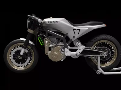 Husqvarna Vitpilen Low-poly 3D model