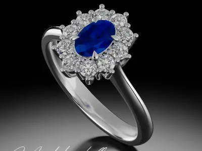 Eternal flame ring - jewelry ring 3D print model