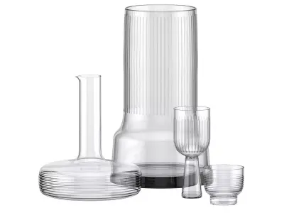 Glass Vase Set 3D model
