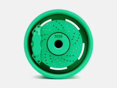 15x8 Daisy Wheel and Brake 3D print model