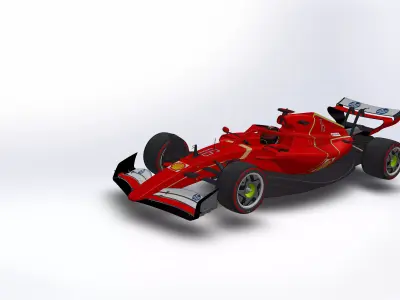 Ferrari F1 Full Car Model  3D print model
