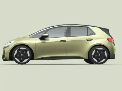 Volkswagen ID3 2024 Low-poly 3D model