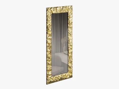 Rectangular mirror in a crumpled frame 3D model