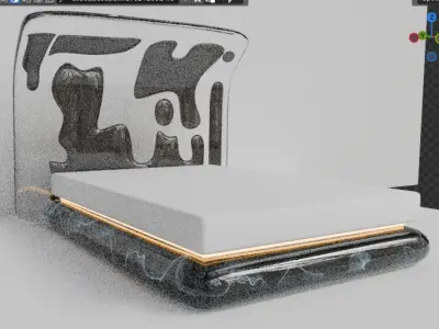 Futuristic Orb Energy Bed Low-poly 3D model