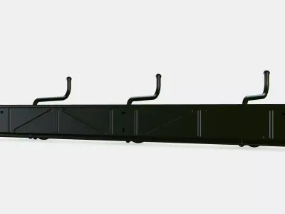 PINNIG Rack with 3 hooks 3D model