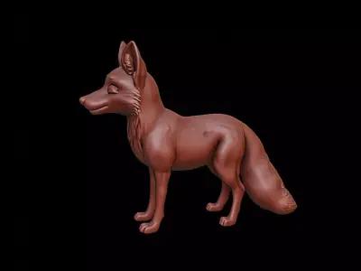 Fox Animal Sculpture 3D print model buy