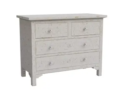 Classic Pearl Chest Of Drawers Low-poly 3D model