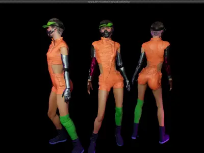 cyberpunk sgp1 unreal engine asset Low-poly 3D model