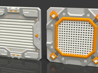 Sci-Fi Panels - Collection 3 - 20 pieces  3D model