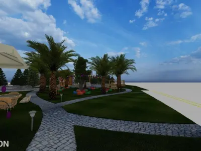 Landspace Low-poly 3D model