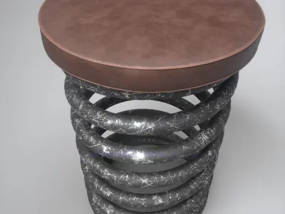 Screw stool used Free 3D model