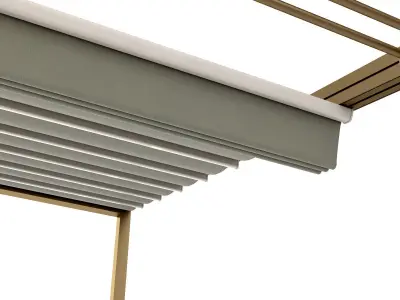 Motorized Pergola 3 bronze patina light 3D model