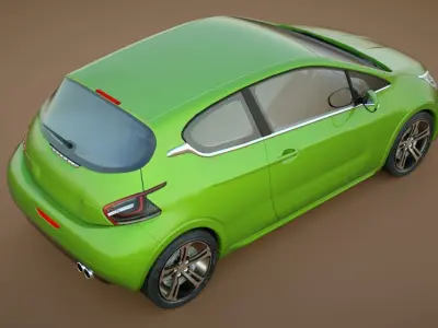 Generic car v12 Low-poly 3D model