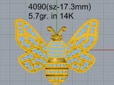 Butterfly Ring 4090 3D print model