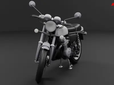 Motorcycle Low-poly 3D model