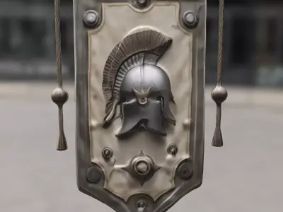 Spartan Honor Banner 3D model