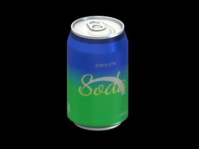 Supermarket Soda Drink Can 04 Low Poly PBR Realistic Low-poly 3D model
