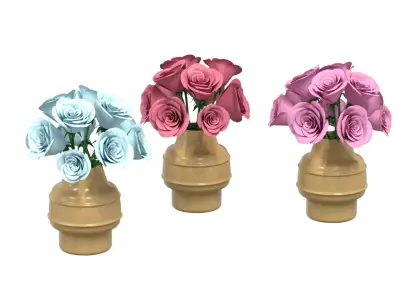 flower base Low-poly 3D model