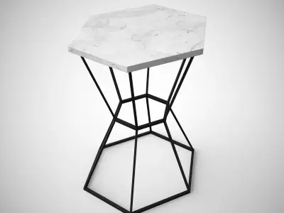 Westford End-Table black finish Low-poly 3D model