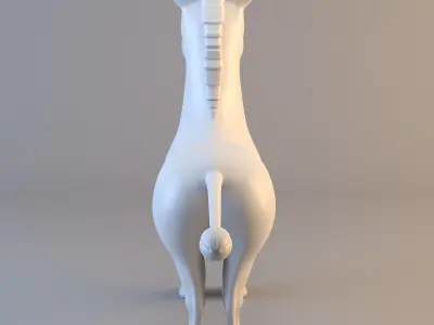 Cartoon Zebra  3D model