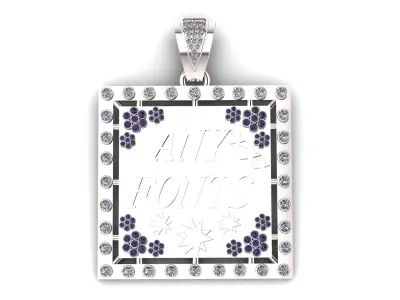 customizable name pendant 3D print model