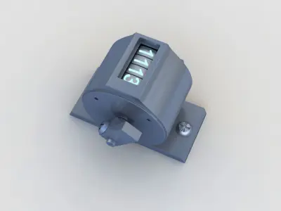 Analog Step Counter 3D model