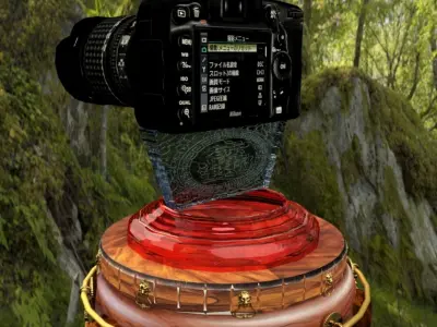 Chinese display stand with camera 3D model